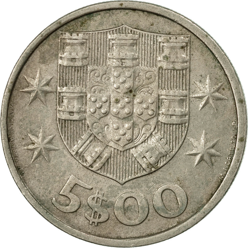 Münze, Portugal, 5 Escudos, 1984, S, Copper-nickel, KM:591