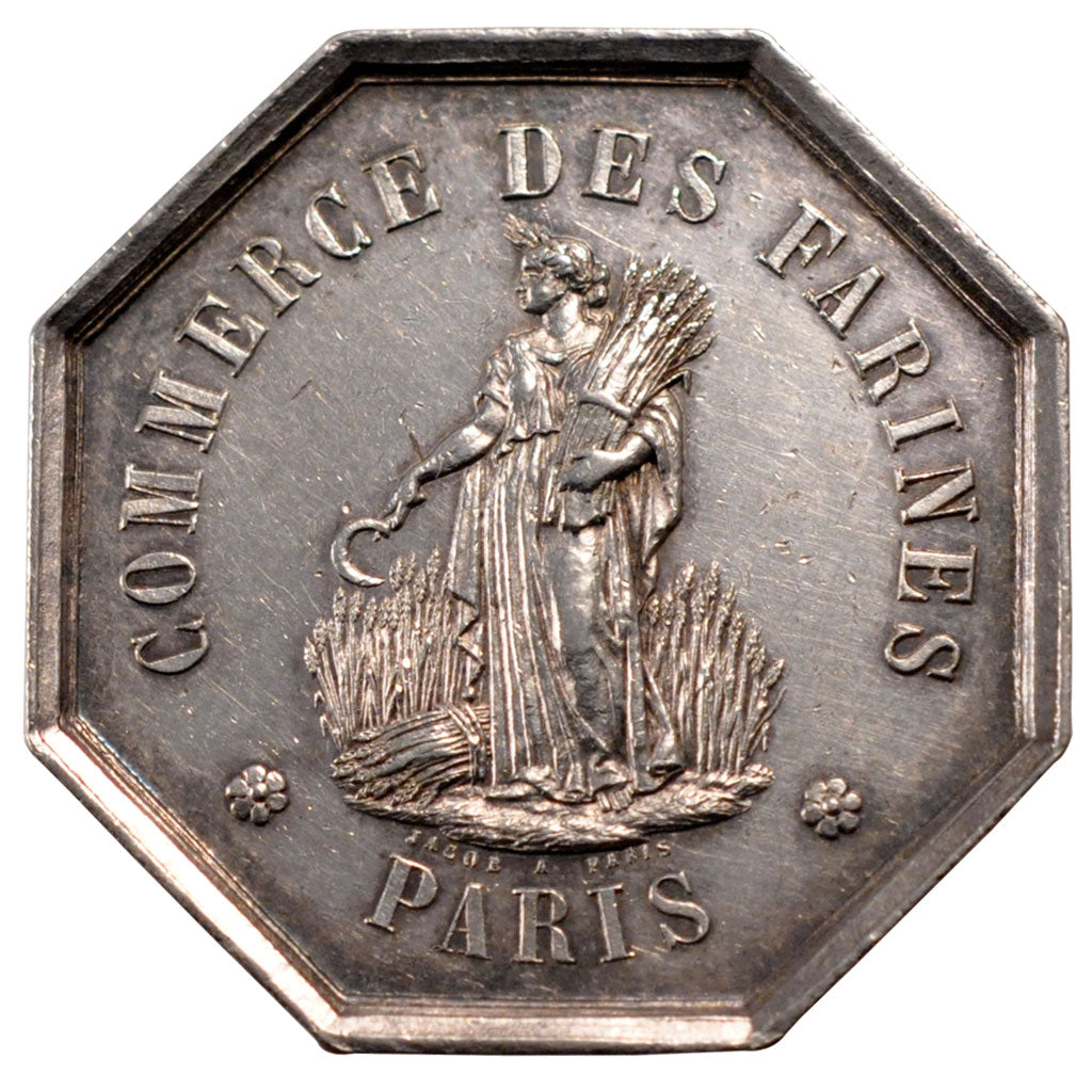 France, Trades, Token, 1860, AU(50-53), Silver, 13.77