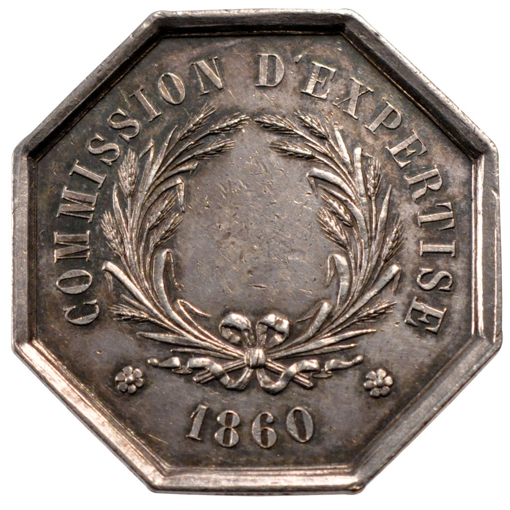 France, Trades, Token, 1860, AU(50-53), Silver, 13.77