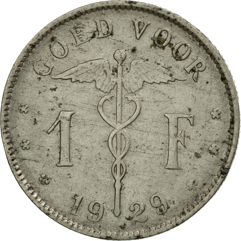 Münze, Belgien, Franc, 1929, S, Nickel, KM:90