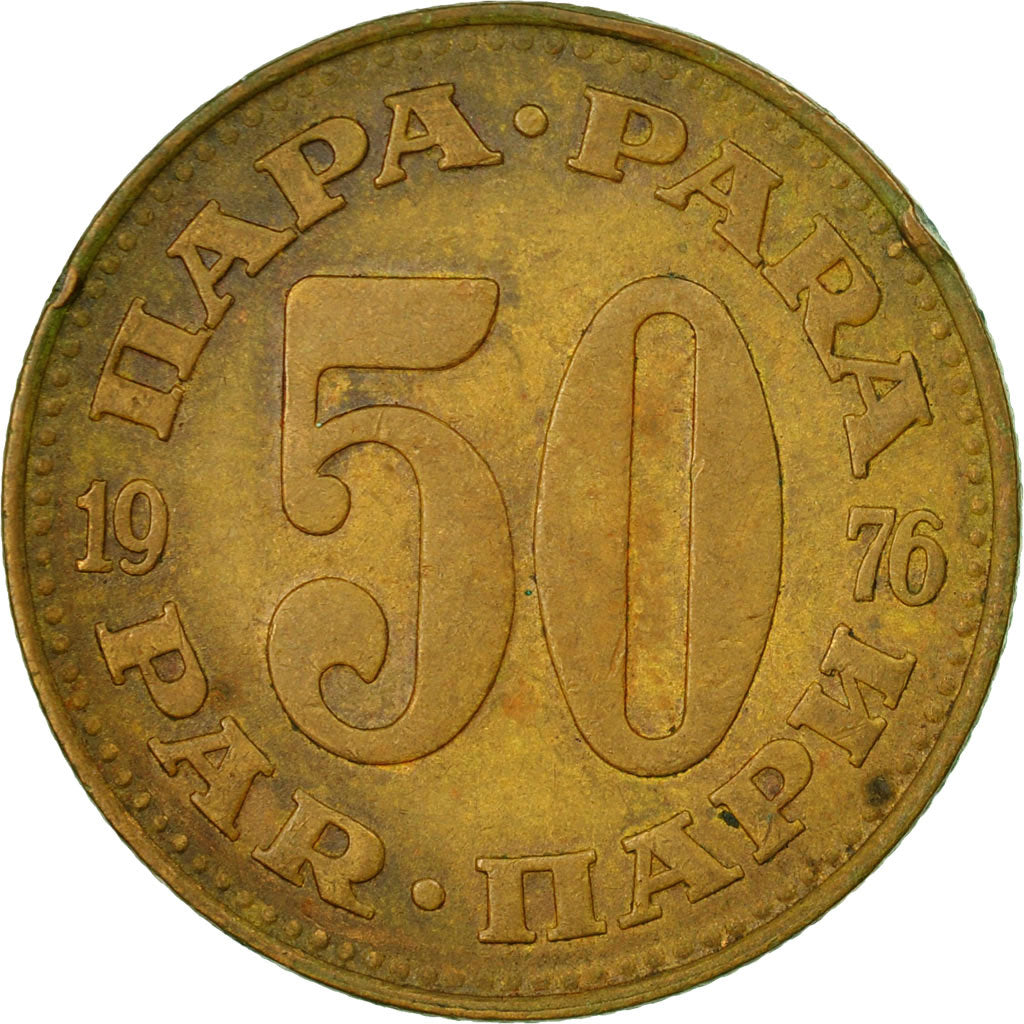 Coin, Yugoslavia, 50 Para, 1976, VF(20-25), Brass, KM:46.1
