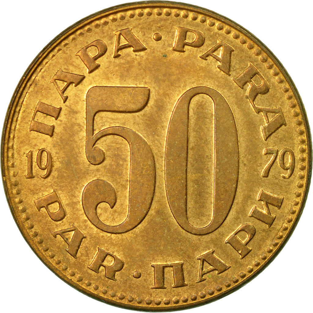 Coin, Yugoslavia, 50 Para, 1979, EF(40-45), Brass, KM:46.2