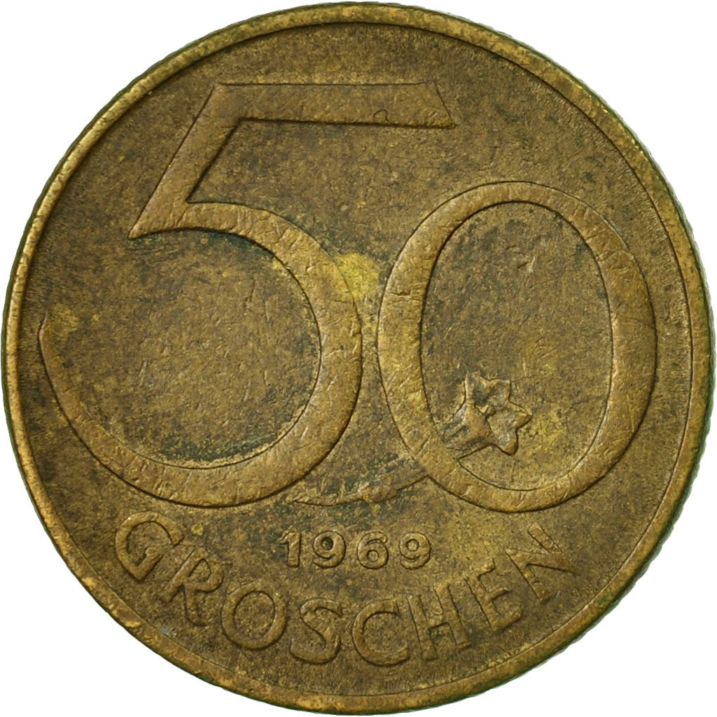 Munten, Oostenrijk, 50 Groschen, 1969, FR, Aluminum-Bronze, KM:2885