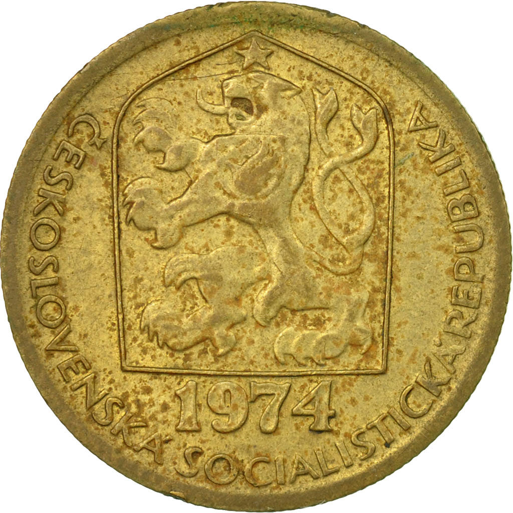 Munten, Tsjecho-Slowakije, 20 Haleru, 1974, FR+, Nickel-brass, KM:74