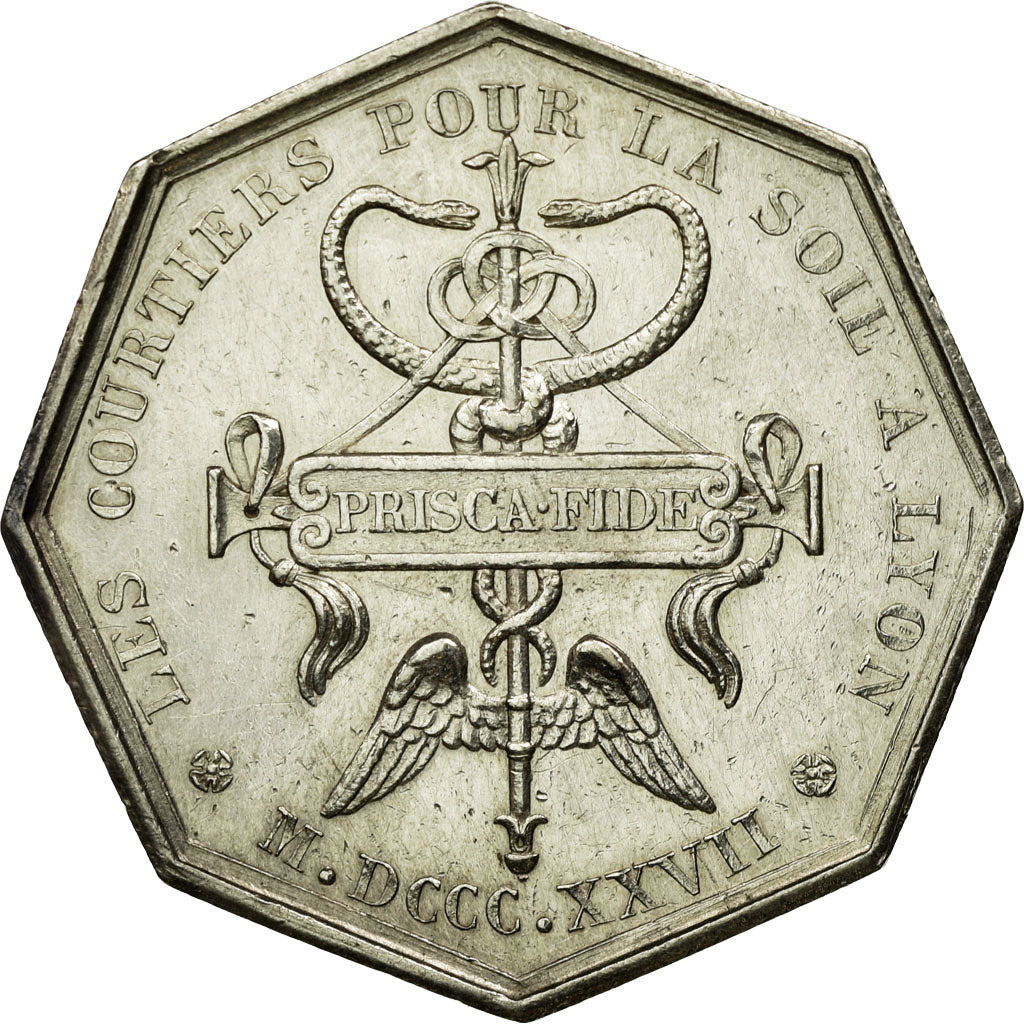 France, Token, Trades, 1827, AU(55-58), Silver
