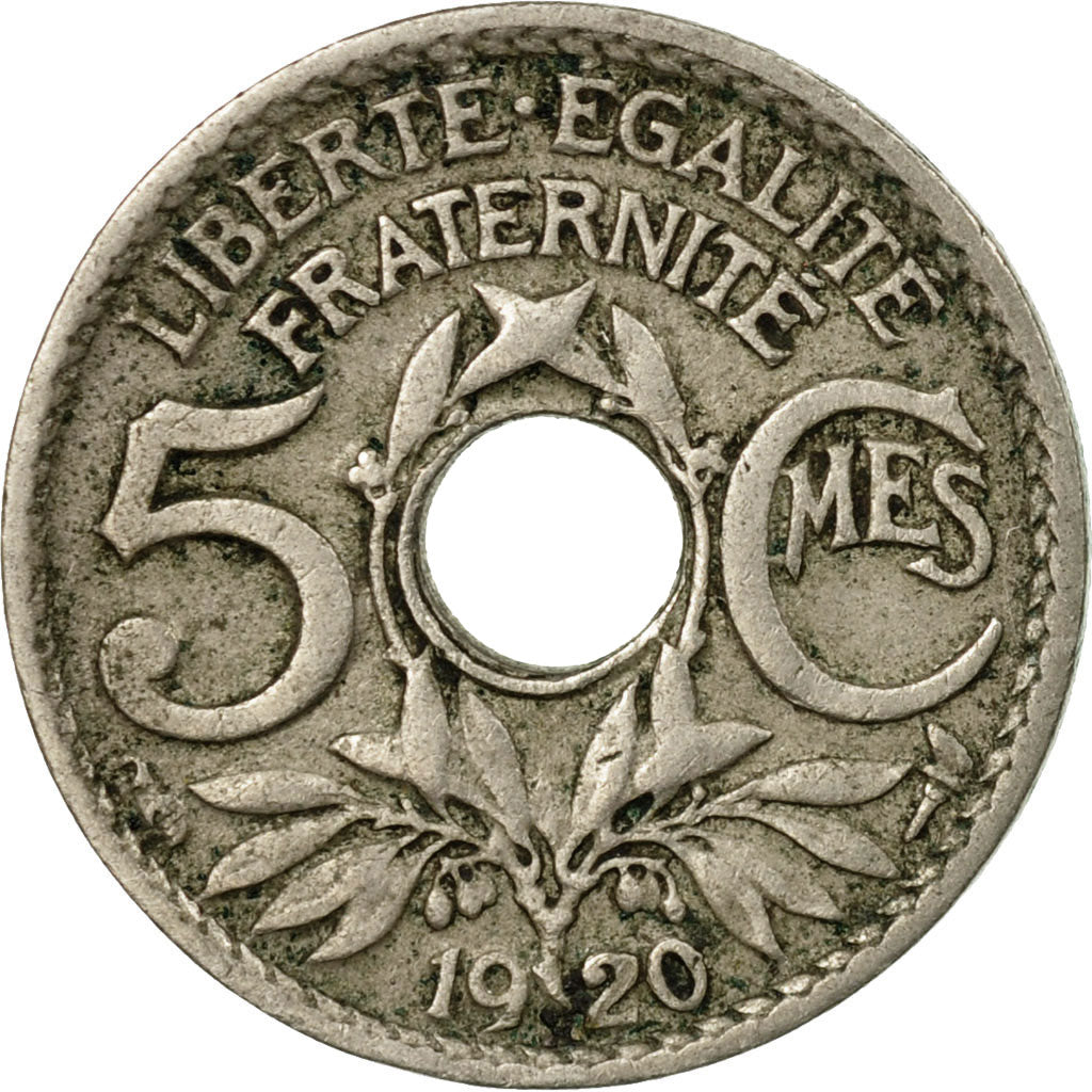 Monnaie, France, Lindauer, 5 Centimes, 1920, TB+, Copper-nickel, Gadoury:170