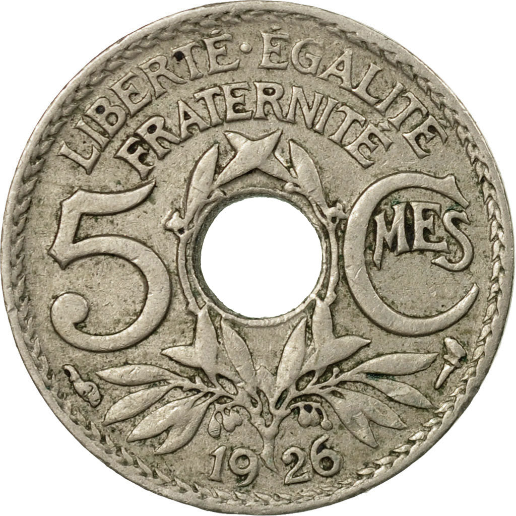 Coin, France, Lindauer, 5 Centimes, 1926, EF(40-45), Copper-nickel, KM:875