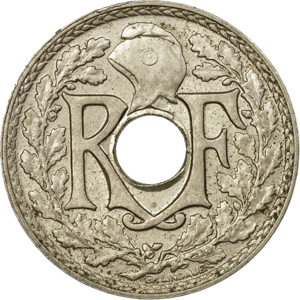 Moneta, Francja, Lindauer, 5 Centimes, 1939, EF(40-45), Nikiel-Brąz, KM:875a