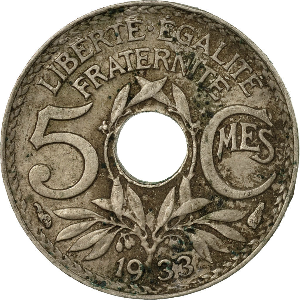 Coin, France, Lindauer, 5 Centimes, 1933, VF(20-25), Copper-nickel, KM:875