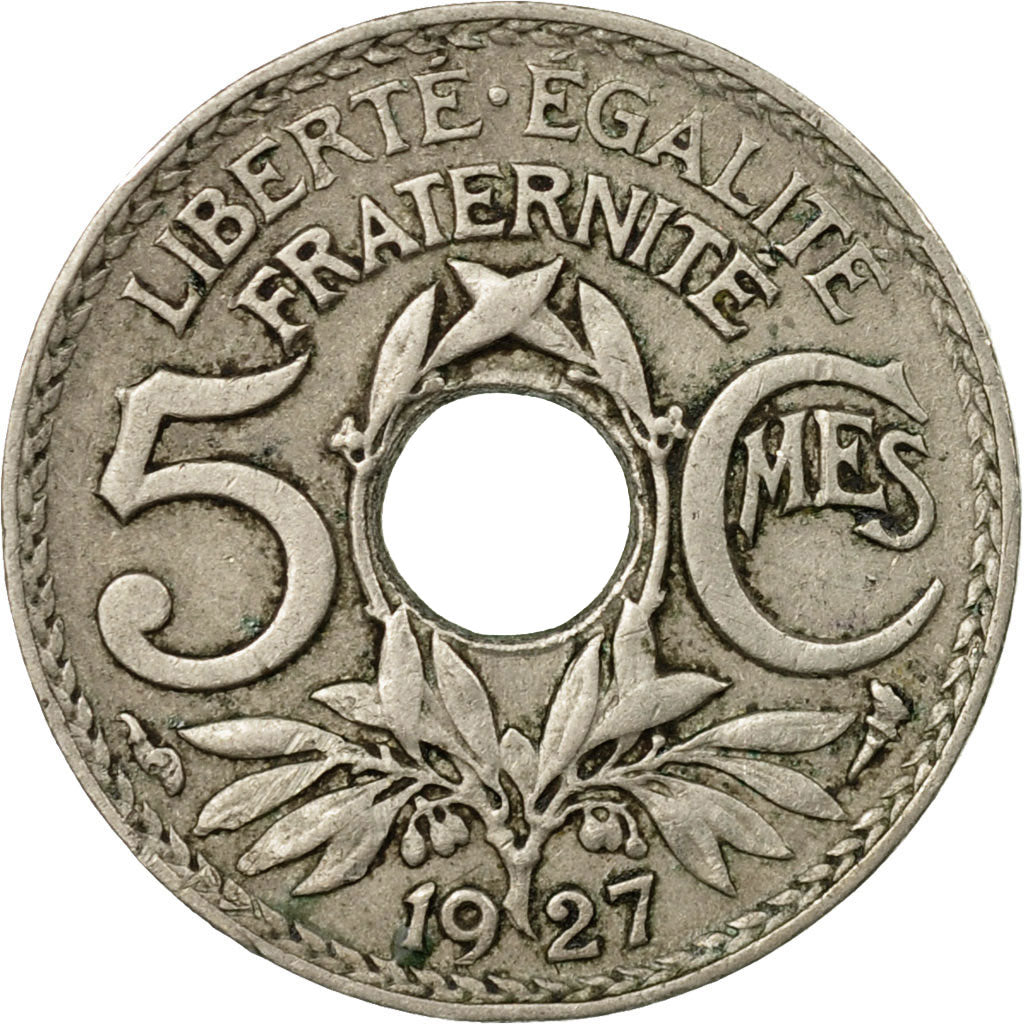 Monnaie, France, Lindauer, 5 Centimes, 1927, TB, Copper-nickel, Gadoury:170