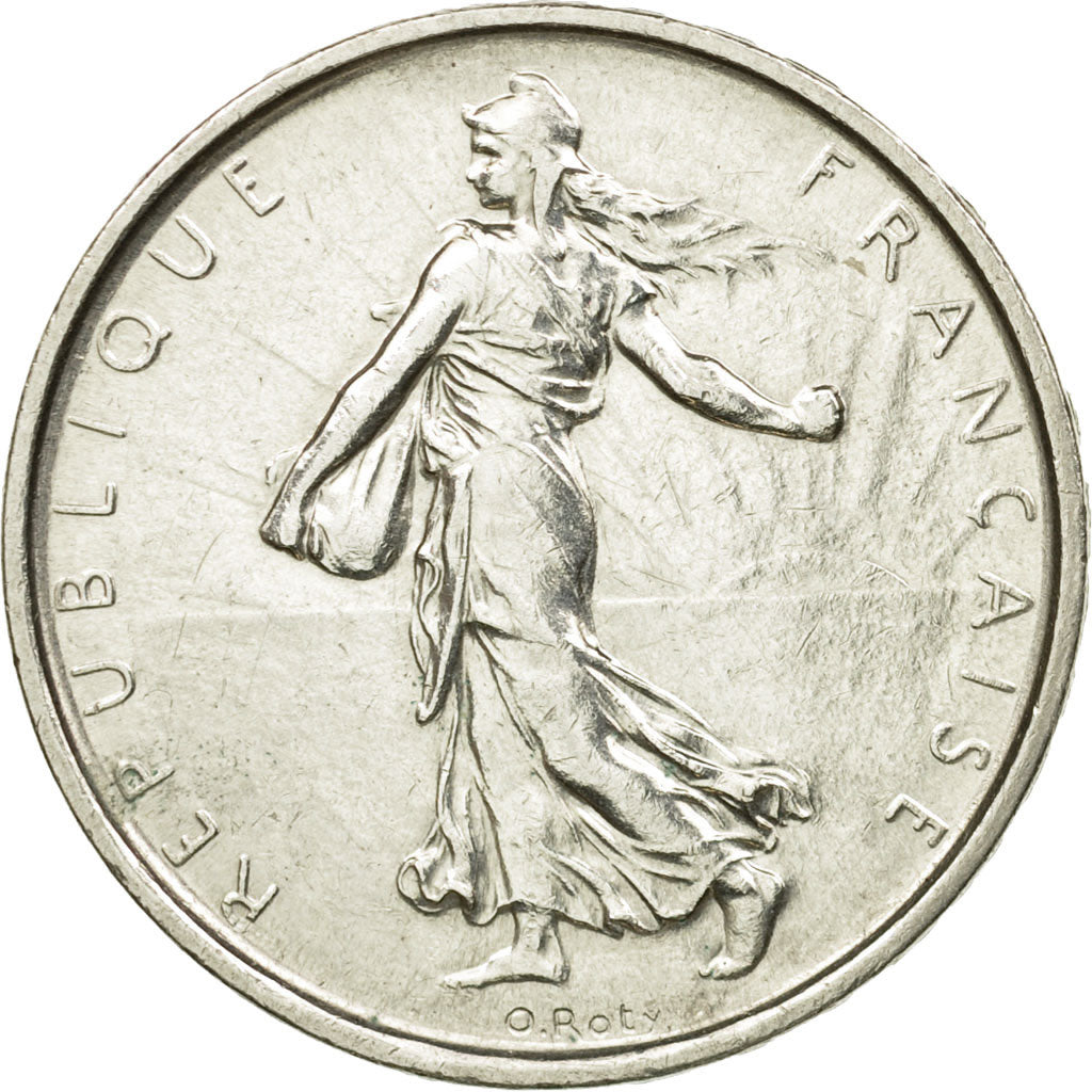 Münze, Frankreich, Semeuse, 5 Francs, 1966, VZ, Silber, KM:926, Gadoury:770