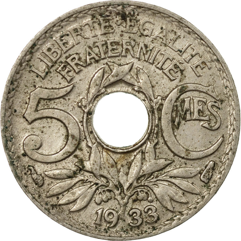 Coin, France, Lindauer, 5 Centimes, 1933, VF(30-35), Copper-nickel, KM:875