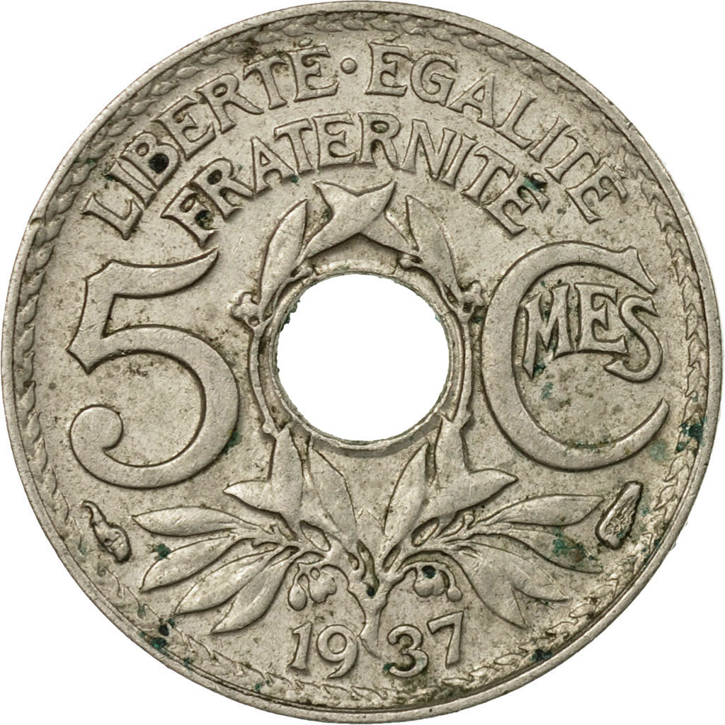 Coin, France, Lindauer, 5 Centimes, 1937, VF(30-35), Copper-nickel, KM:875