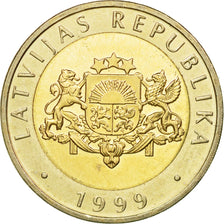 Coin, Latvia, 2 Lati, 1999, MS(63), Bi-Metallic, KM:38