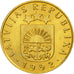 Coin, Latvia, 20 Santimu, 1992, MS(63), Nickel-brass, KM:22.1