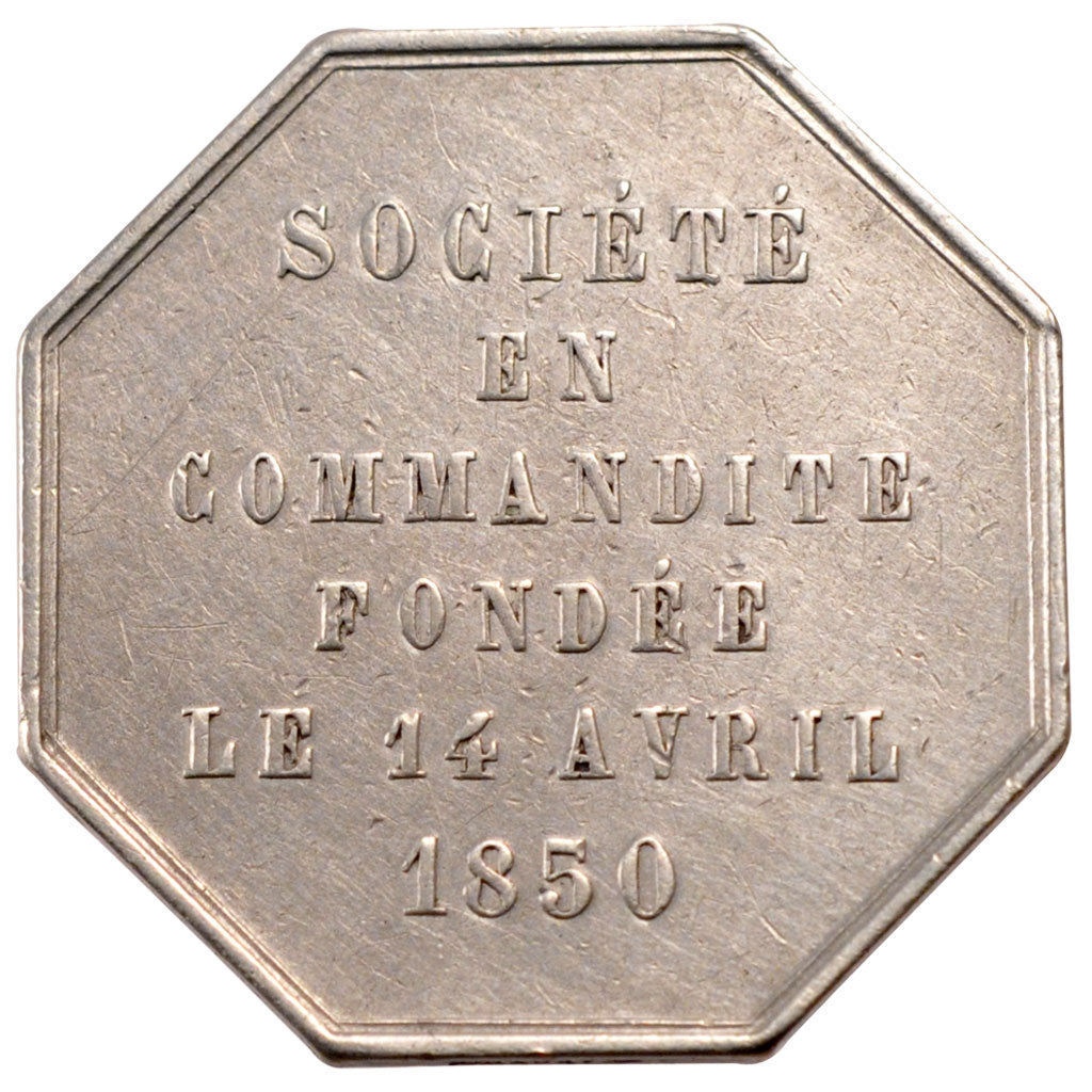 France, Trades, Token, 1850, EF(40-45), Silver, 12.94