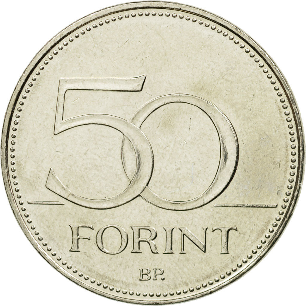 Moneta, Węgry, 50 Forint, 2003, Budapest, AU(55-58), Miedź-Nikiel, KM:697