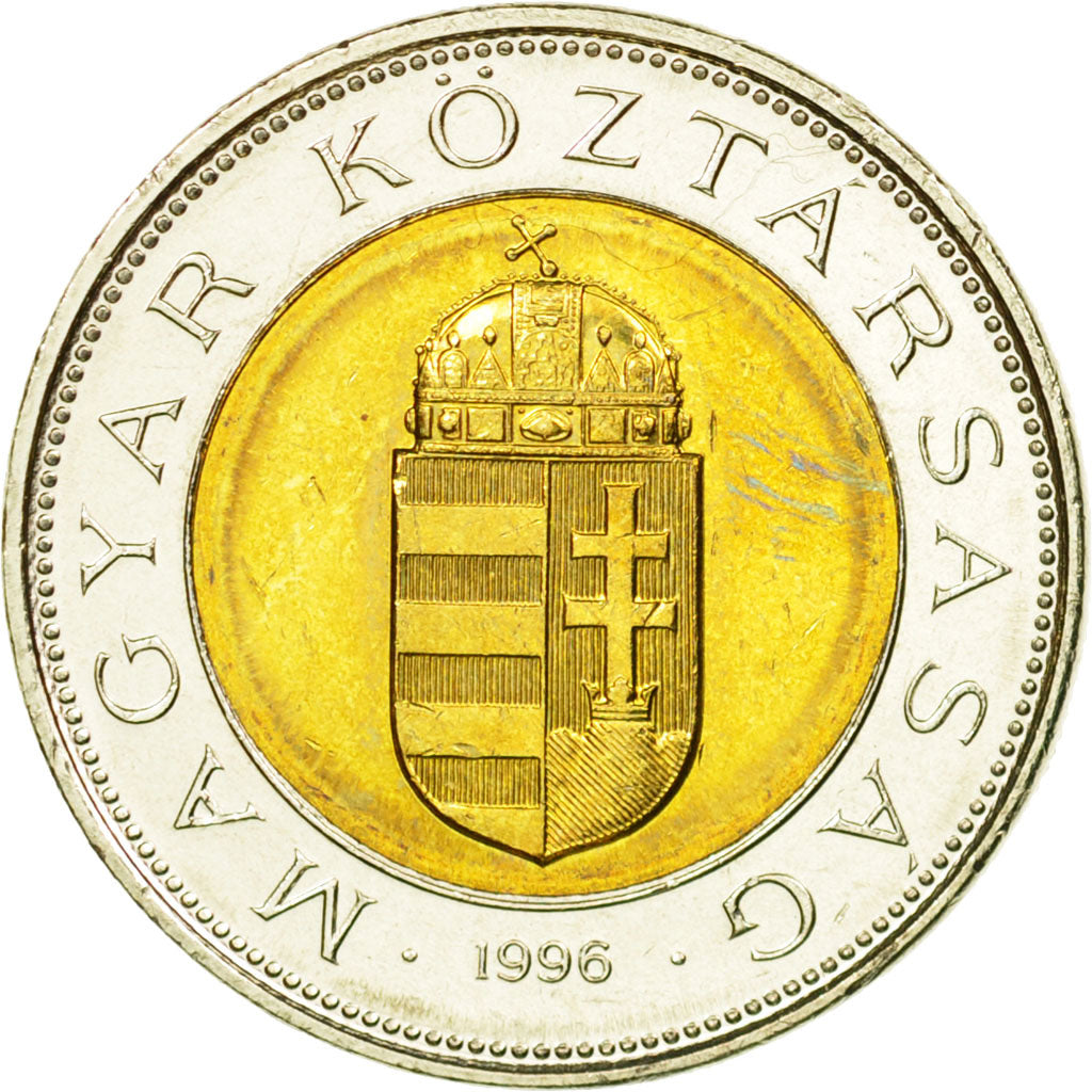Moneta, Węgry, 100 Forint, 1996, Budapest, AU(55-58), Bimetaliczny, KM:721
