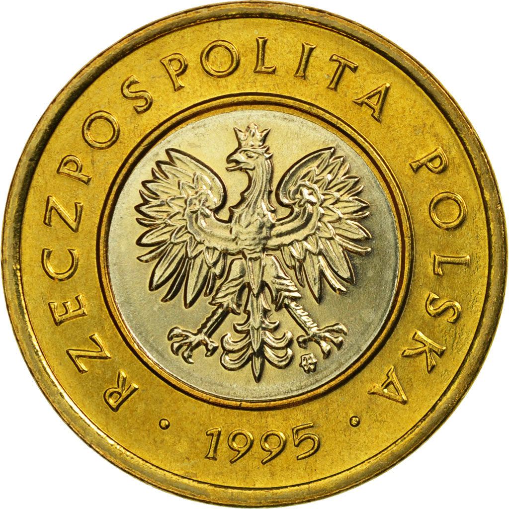 Coin, Poland, 2 Zlote, 1995, Warsaw, MS(63), Bi-Metallic, KM:283