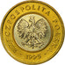 Coin, Poland, 2 Zlote, 1995, Warsaw, MS(63), Bi-Metallic, KM:283