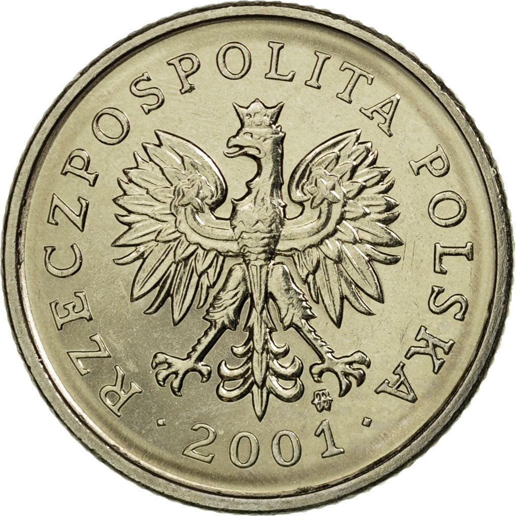 Moneta, Polonia, 20 Groszy, 2001, Warsaw, SPL, Rame-nichel, KM:280