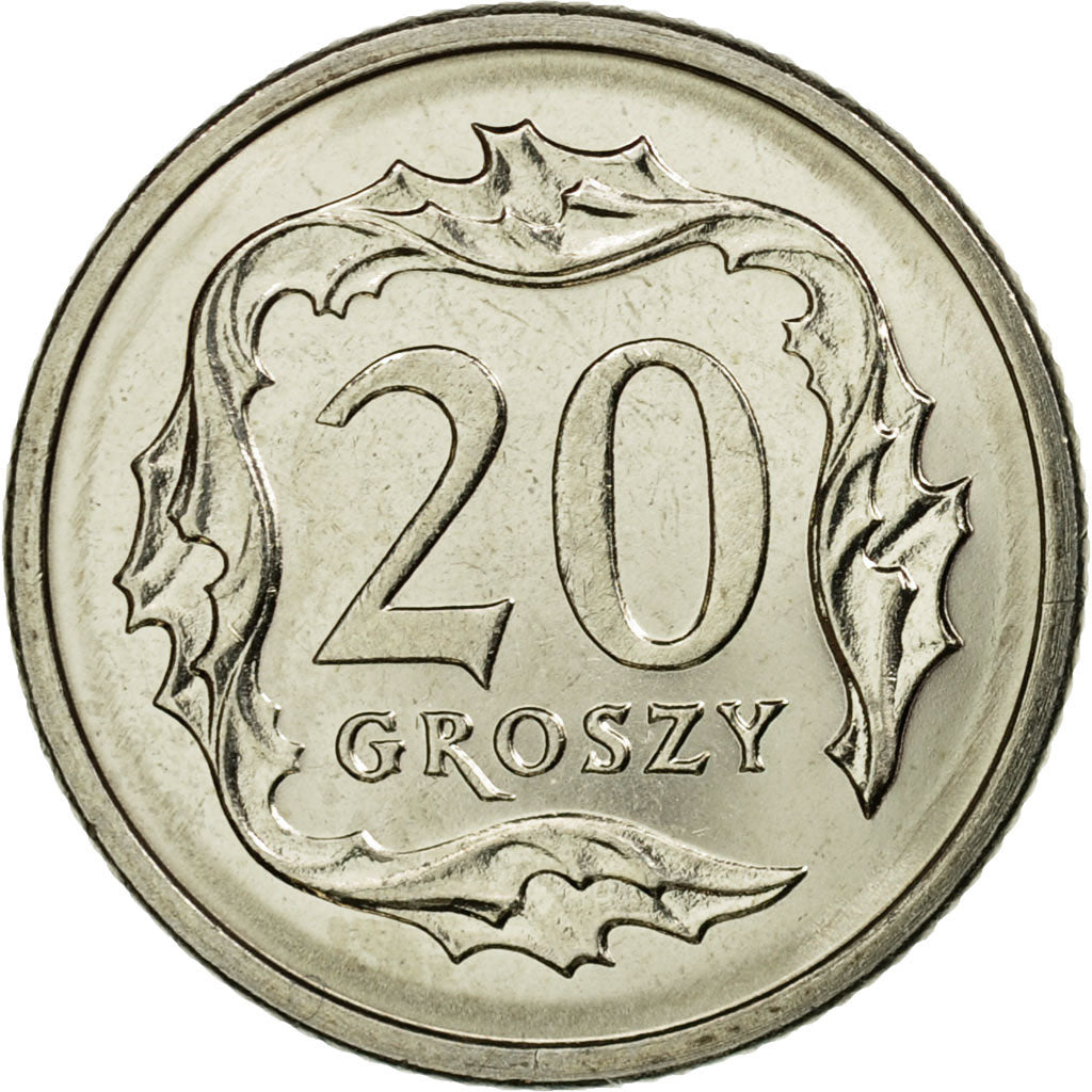 Moneta, Polonia, 20 Groszy, 2001, Warsaw, SPL, Rame-nichel, KM:280