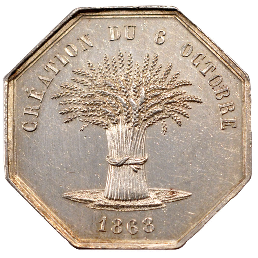 France, Trades, Token, 1868, AU(55-58), Silver, 13.92