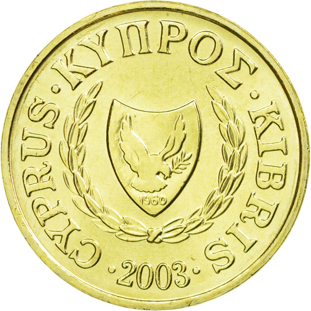 Münze, Zypern, Cent, 2003, UNZ, Nickel-brass, KM:53.3