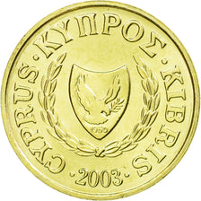 Münze, Zypern, Cent, 2003, UNZ, Nickel-brass, KM:53.3