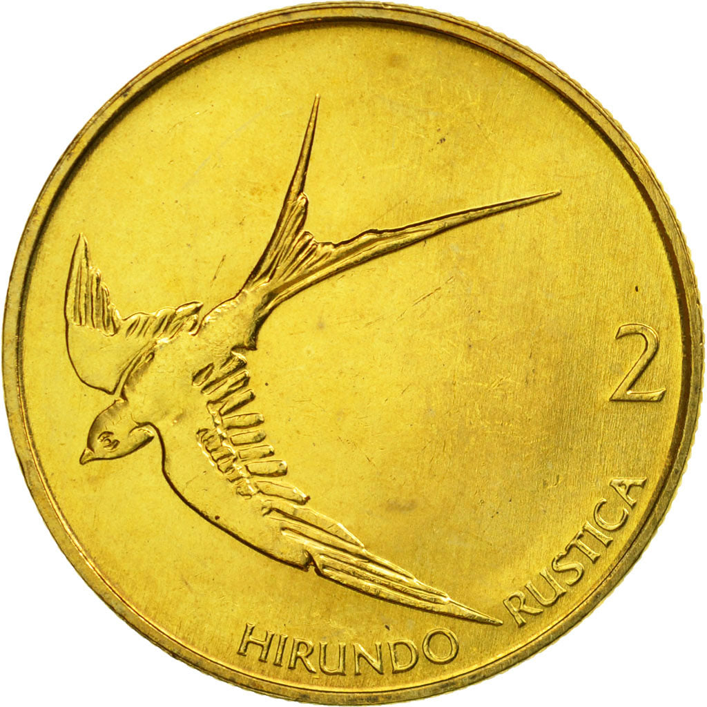 Coin, Slovenia, 2 Tolarja, 1998, AU(55-58), Nickel-brass, KM:5