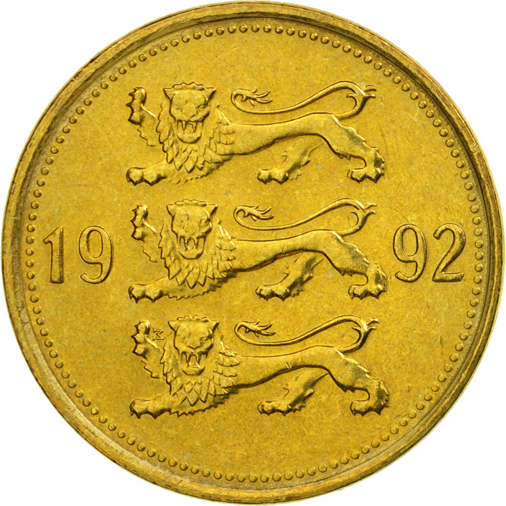 Coin, Estonia, 50 Senti, 1992, MS(63), Aluminum-Bronze, KM:24