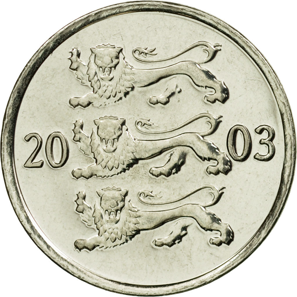 Coin, Estonia, 20 Senti, 2003, no mint, MS(63), Nickel plated steel, KM:23a