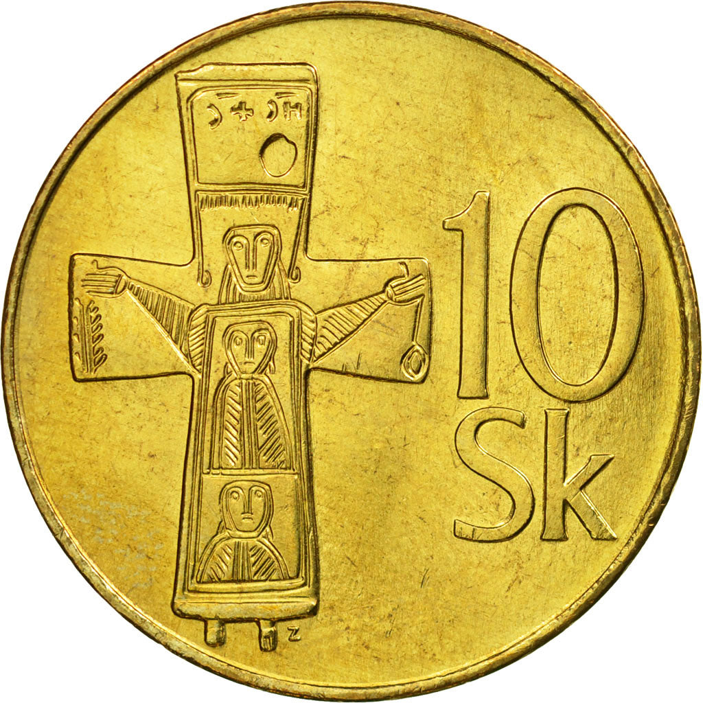 Moneta, Slovacchia, 10 Koruna, 1994, SPL-, Alluminio-bronzo, KM:11