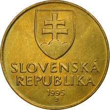 Coin, Slovakia, 10 Koruna, 1995, MS(63), Aluminum-Bronze, KM:11