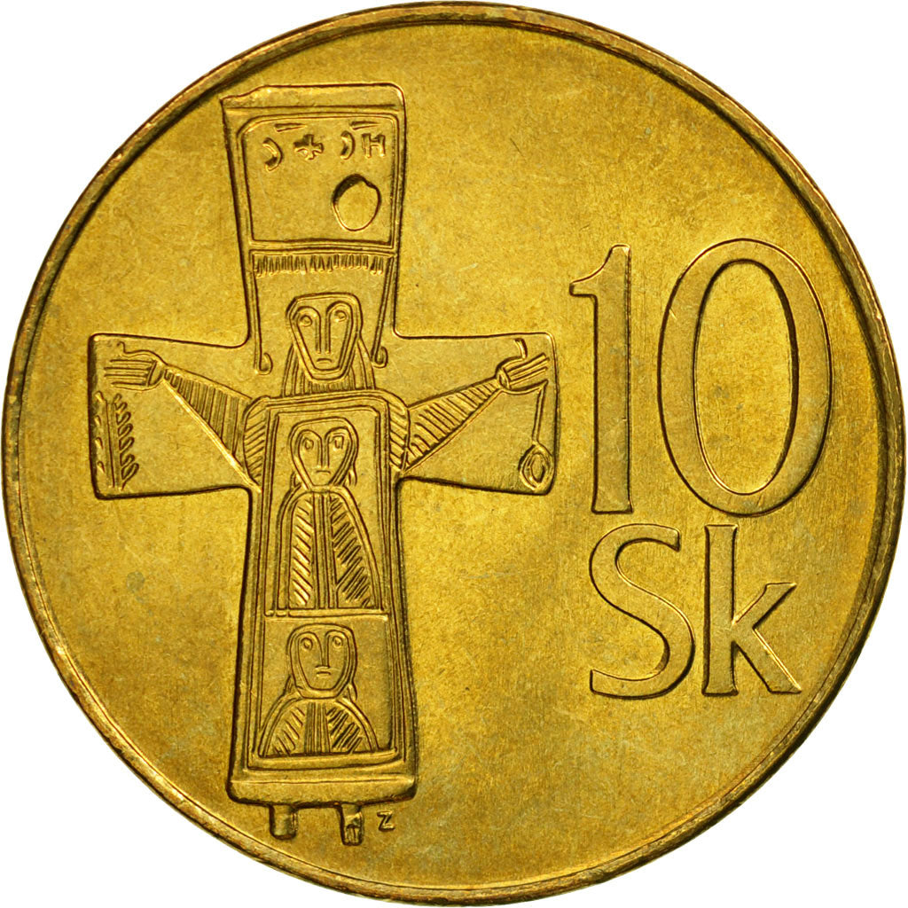 Monnaie, Slovaquie, 10 Koruna, 1995, SPL, Aluminum-Bronze, KM:11