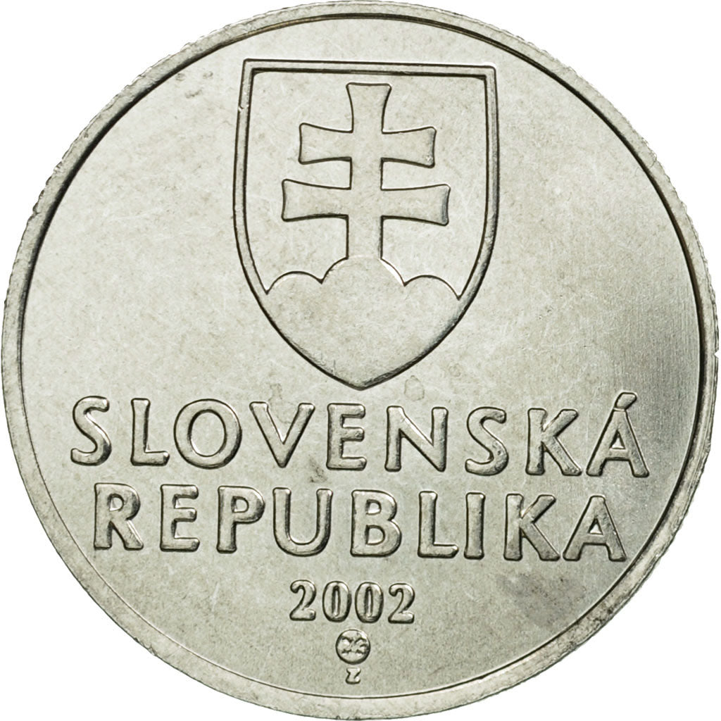 Moneta, Słowacja, 20 Halierov, 2002, MS(63), Aluminium, KM:18