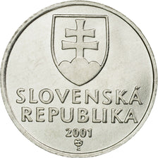Coin, Slovakia, 10 Halierov, 2001, MS(63), Aluminum, KM:17