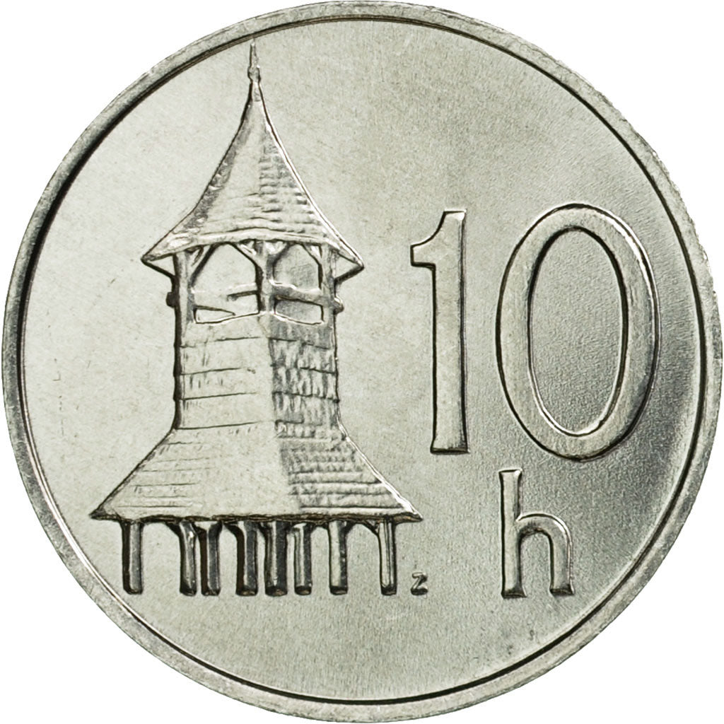 Coin, Slovakia, 10 Halierov, 2001, MS(63), Aluminum, KM:17