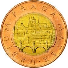 Coin, Czech Republic, 50 Korun, 1993, AU(55-58), Bi-Metallic, KM:1