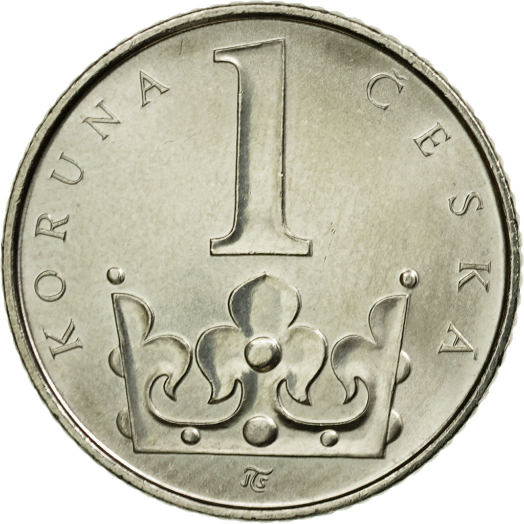 Coin, Czech Republic, Koruna, 2001, MS(63), Nickel plated steel, KM:7