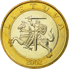 Coin, Lithuania, 2 Litai, 2002, AU(55-58), Bi-Metallic, KM:112