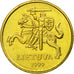 Coin, Lithuania, 20 Centu, 1999, AU(55-58), Nickel-brass, KM:107