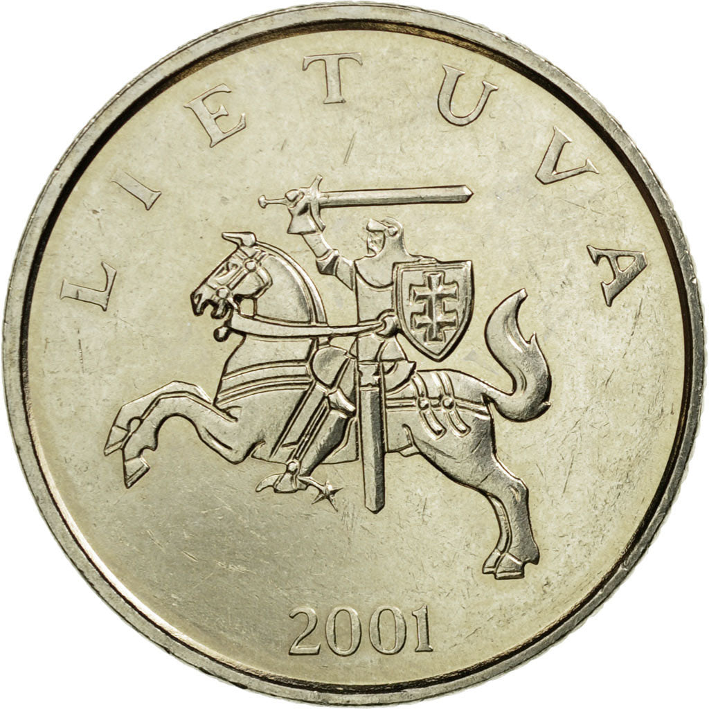 Coin, Lithuania, Litas, 2001, AU(55-58), Copper-nickel, KM:111