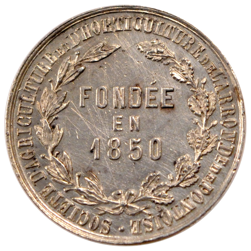 France, Agriculture and Horticulture, Token, 1850, AU(55-58), Silver, 8.15