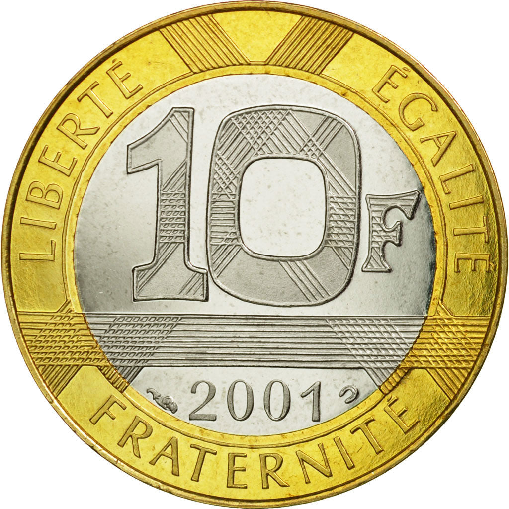 Munten, Frankrijk, Génie, 10 Francs, 2001, FDC, Aluminum-Bronze, KM:964.2
