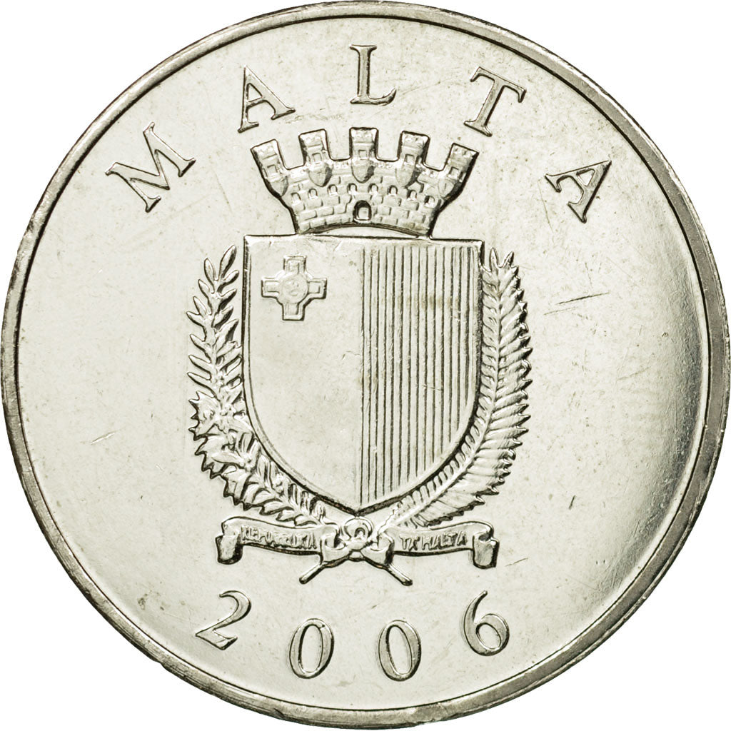 Coin, Malta, Lira, 2006, AU(55-58), Nickel, KM:99