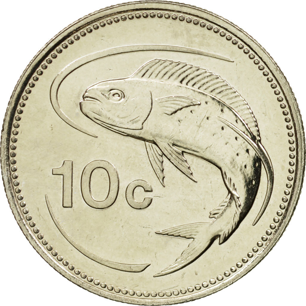 Coin, Malta, 10 Cents, 2006, AU(55-58), Copper-nickel, KM:96