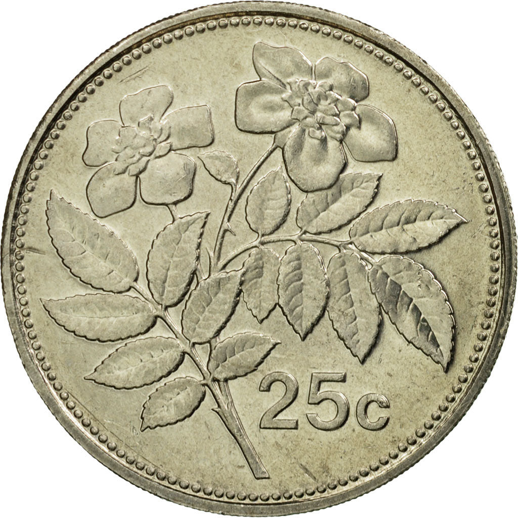 Coin, Malta, 25 Cents, 1998, Franklin Mint, EF(40-45), Copper-nickel, KM:97