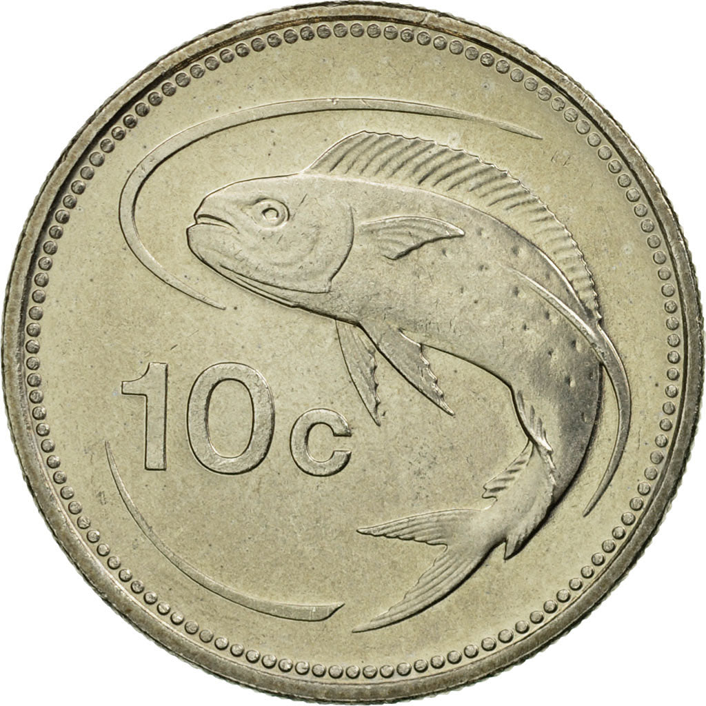 Coin, Malta, 10 Cents, 1998, AU(55-58), Copper-nickel, KM:96