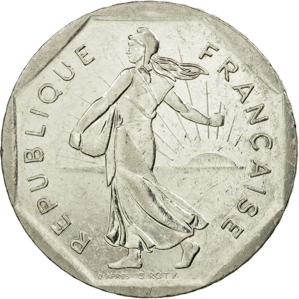 Coin, France, Semeuse, 2 Francs, 1996, AU(55-58), Nickel, KM:942.1, Gadoury:547